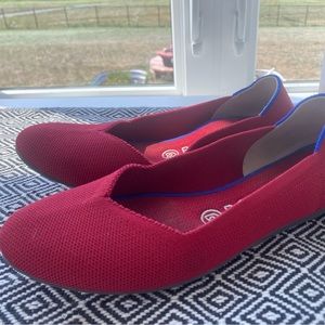 Red Rothy’s Flats. Lightly worn. Size 7.